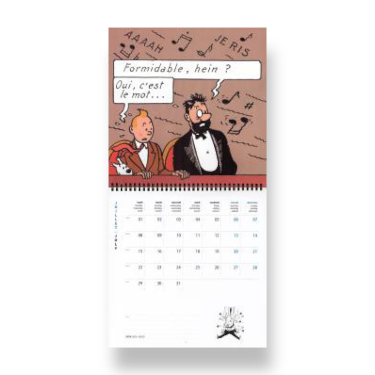 Tintin (Tim & Struppi) Calendar 2024 postkartenladen