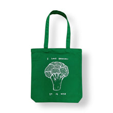 Lade das Bild in den Galerie-Viewer, David Shrigley - I Love Broccoli - Tote Bag