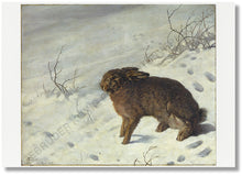 Lade das Bild in den Galerie-Viewer, Gebrüder König Postkartenverlag: Ferdinand von Rayski - Hase im Schnee, 1875 (Staatliche Kunstsammlungen Dresden; Galerie Neue Meister; Foto: SKD/Dresden; Best.Nr.: SKD 198)