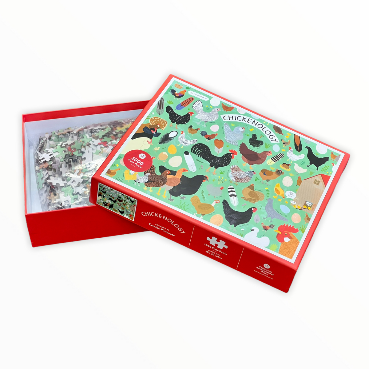 Chickenology 1000-Piece Puzzle – Colorful Farm Scene With 40+ Chicken Breeds, Fun & Educational Jigsaw