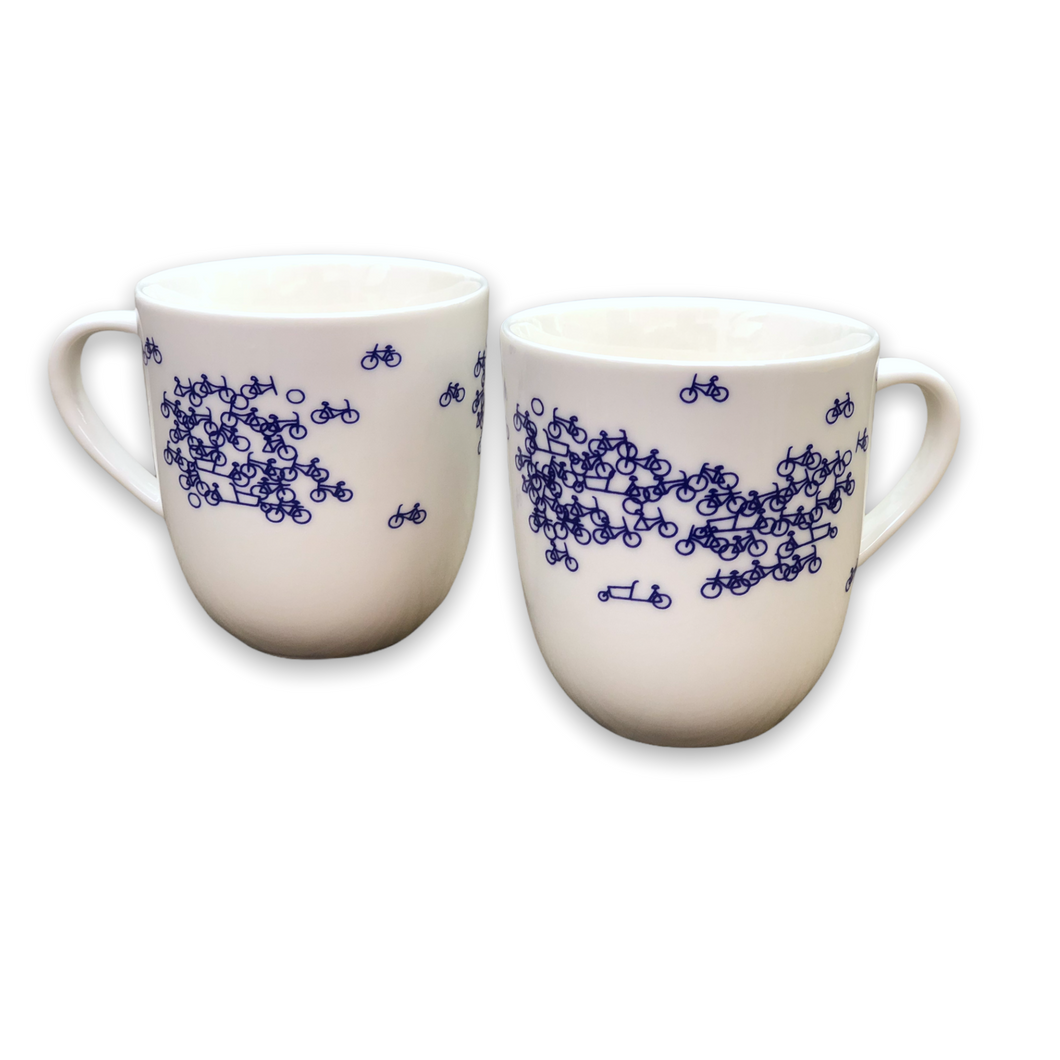 Tea Mug de Blauwe Fiets - Set of 2