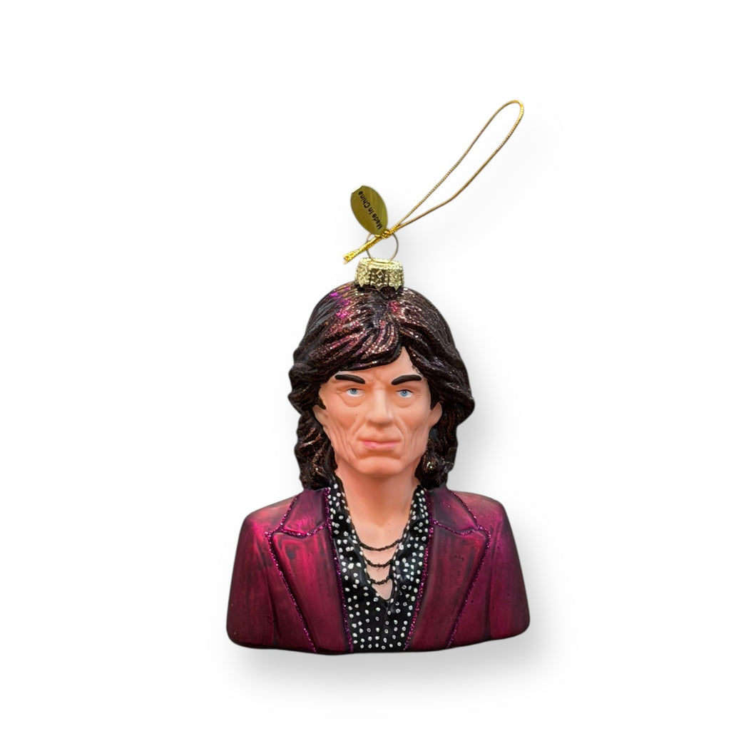 Mick Jagger - Blown Glass Christmas Ornament