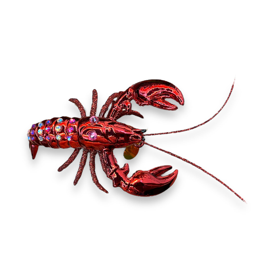 Lobster - Blown Glass Christmas Ornament