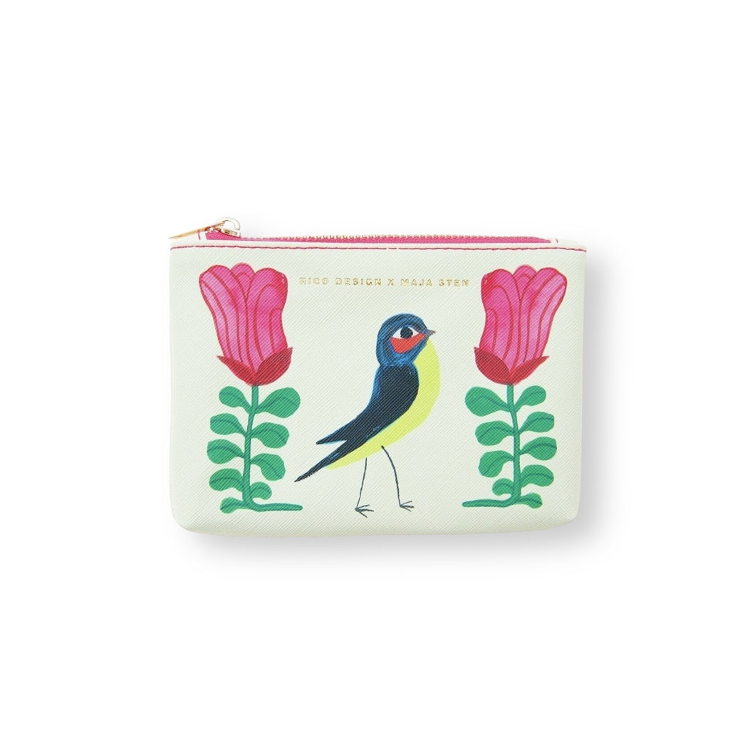 Etui - Schwalbe mit Blumen (S)