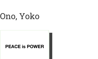 Postkarte von Ono, Yoko: PEACE is POWER, 2024