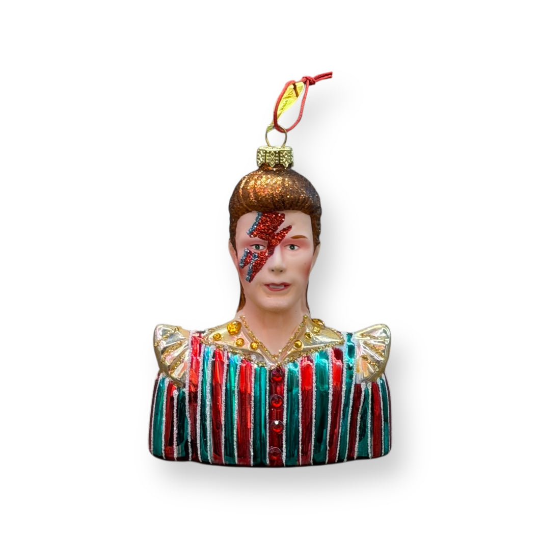 David Bowie - Blown Glass Christmas Ornament