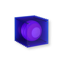 Lade das Bild in den Galerie-Viewer, Lớp Small Square in Blue - Sculptural Lamp
