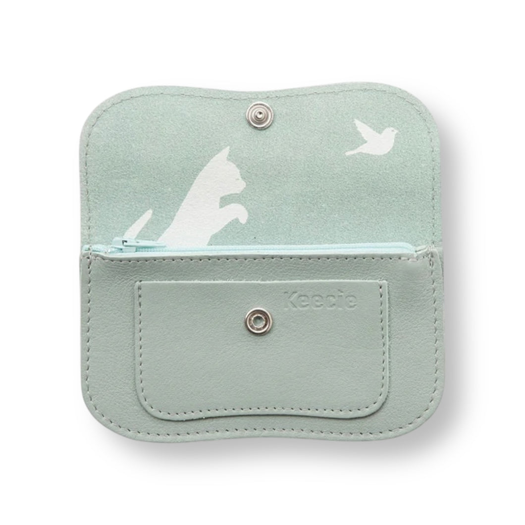 Keecie Portemonnaie - Cat Chase (Dusty Green Small)