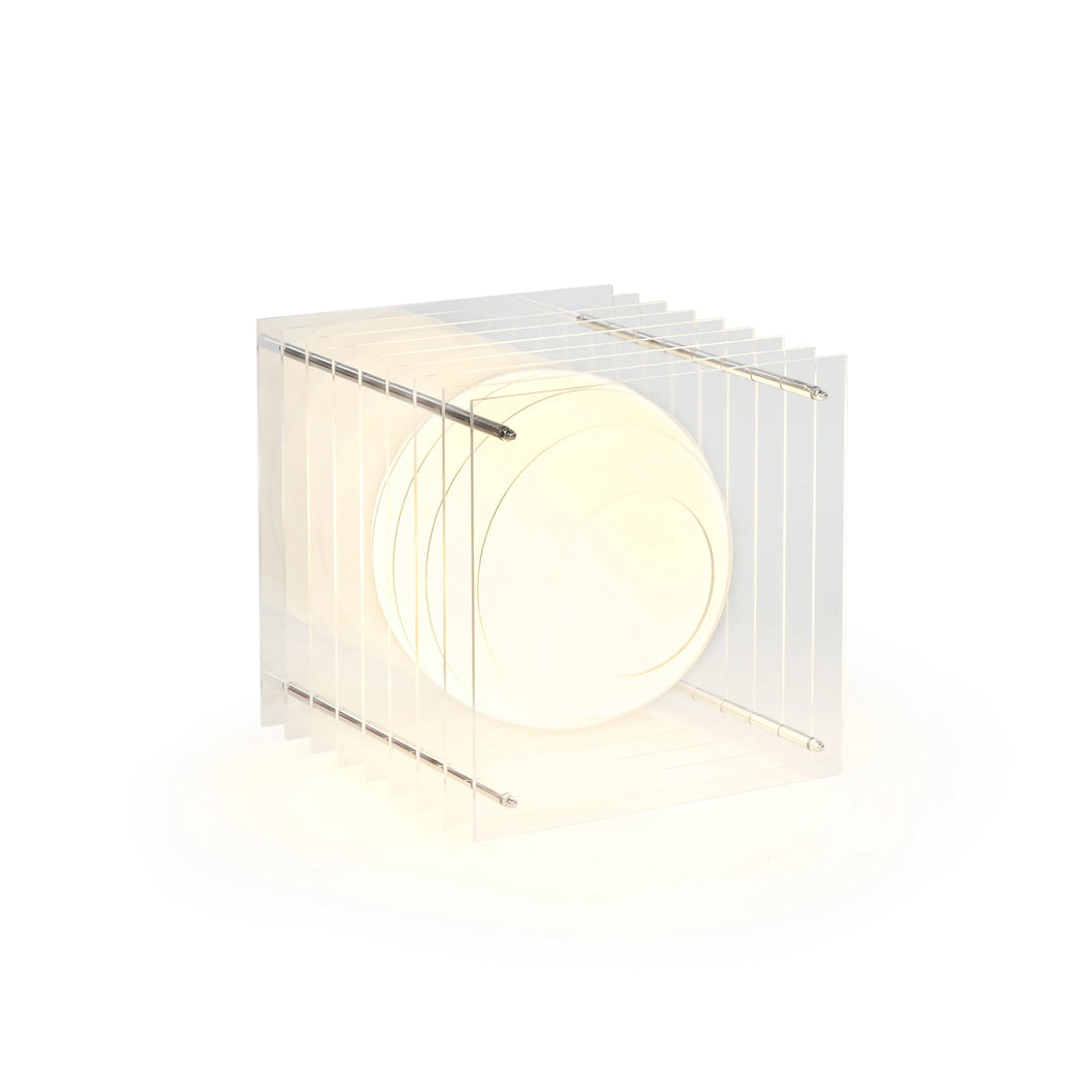 Lớp Small Square in Clear - Sculptural Lamp