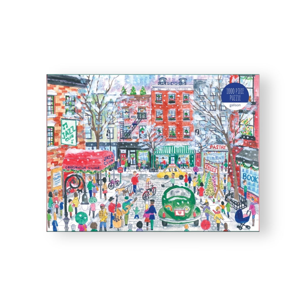 Christmas in Greenwich Village - 1000 Piece Puzzle