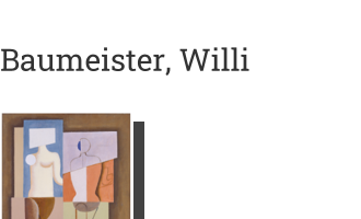 Postkarte von Baumeister, Willi:  Apoll und der Maler, 1921