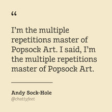 Lade das Bild in den Galerie-Viewer, Andy Sock-Hole  - Funny Pop-Art Socks
