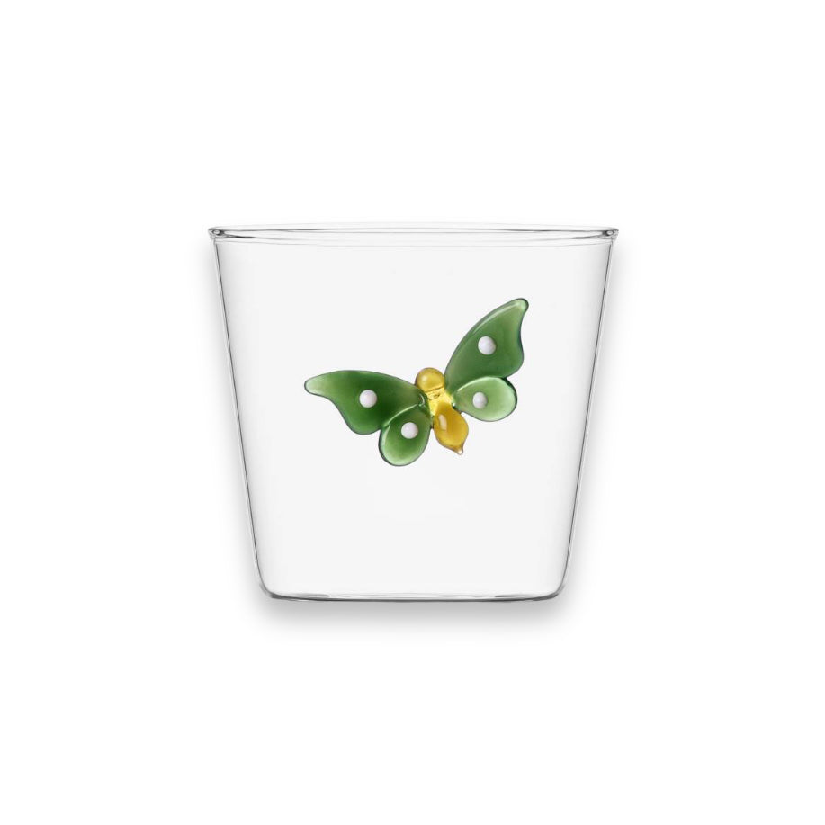 Tumbler Green Butterfly