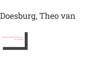 Postkarte von Doesburg, Theo van: 