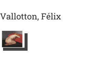 Postkarte von Vallotton, Félix: Kniender Akt, Kopf u.Arme auf ein rotes Canapé gelegt