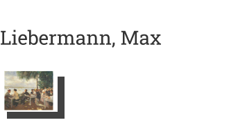 Postkarte von Liebermann, Max: Gartenlokal an der Havel, 1916