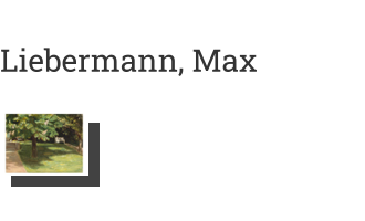 Postkarte von Liebermann, Max: Gartenbank unter dem Kastanienbaum, 1916