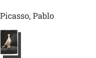 Postkarte von Picasso, Pablo: Taube, 1942