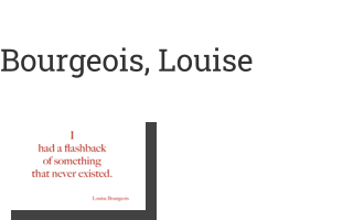 Postkarte von Bourgeois, Louise: I had a flashback...
