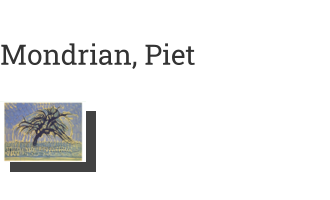 Postkarte von Mondrian, Piet: Apple Tree in Blue, 1908-09