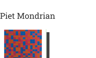 Postkarte von Piet Mondrian: Komposition mit Gitterwerk 8