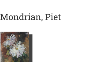 Postkarte von Mondrian, Piet: Zwei Chrysanthemen, ca. 1899-1900