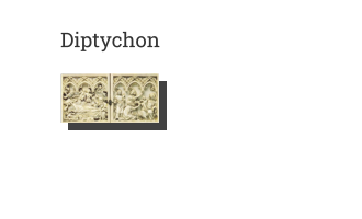 Postkarte von Diptychon: Geburt Christi und Anbetung der Hl. Drei Könige
