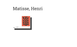 Postkarte von Matisse, Henri: Feuille noir sur fond rouge, 1952