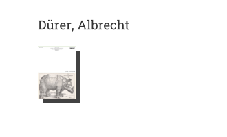 Postkarte von Dürer, Albrecht: Rhinoceros, 1515