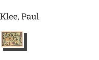 Postkarte von Klee, Paul: der Boulevard der Abnormen, 1938
