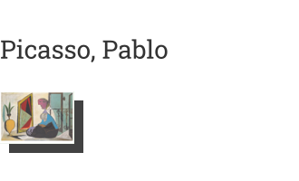 Postkarte von Picasso, Pablo: Femme au miroir, 1937