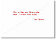 Lade das Bild in den Galerie-Viewer, Kuenstlersprüche - Coco Chanel (Gebrüder König Postkartenverlag)
