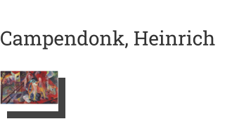 Postkarte von Campendonk, Heinrich: Bild mit Kuh, um 1920