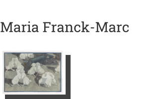 Postkarte von Maria Franck-Marc: Tanzende Schafe