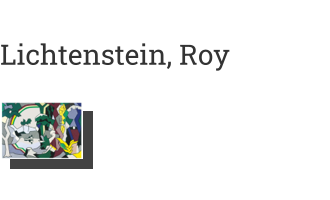 Postkarte von Lichtenstein, Roy: Landscape with Figures and Rainbow, 1980