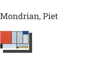 Postkarte von Mondrian, Piet: Tableau I, 1921