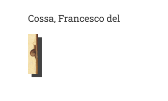 Postkarte von Cossa, Francesco del: Die Verkündigung, 1470/72 Detail