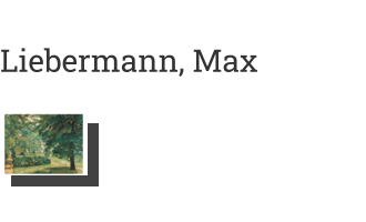 Postkarte von Liebermann, Max: Die Heckengärten im Wannsee nach Osten, um 1924