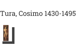 Postkarte von Tura, Cosimo 1430-1495: Der heilige Sebastian