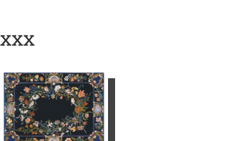 Postkarte: Tischplatte mit Blumenkranz, Florenz, um 1700