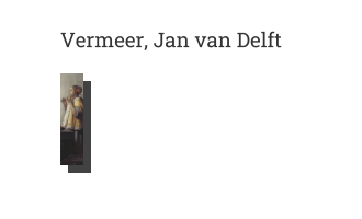 Postkarte von Vermeer, Jan van Delft: Junge Dame mit Perlenhalsband, 1662