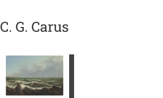Postkarte von C. G. Carus: Brandung bei Rügen