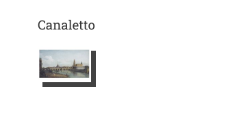 Postkarte von Canaletto: Dresden vom rechten Elbufer
