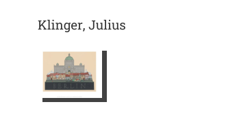 Postkarte von Klinger, Julius: Berlin