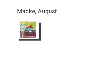 Postkarte von Macke, August: Stillleben mit Apfelschale