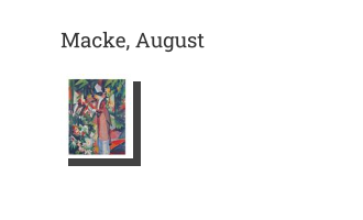 Postkarte von Macke, August: Spaziergang in Blumen