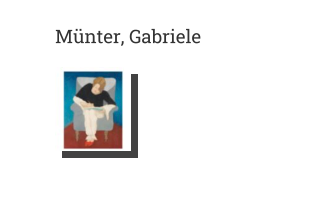 Postkarte von Münter, Gabriele: Dame in Sessel