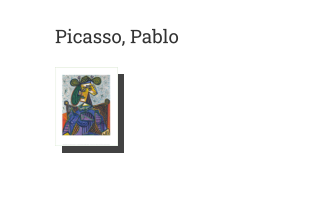 Postkarte von Picasso, Pablo: Femme assise dans un fauteuil